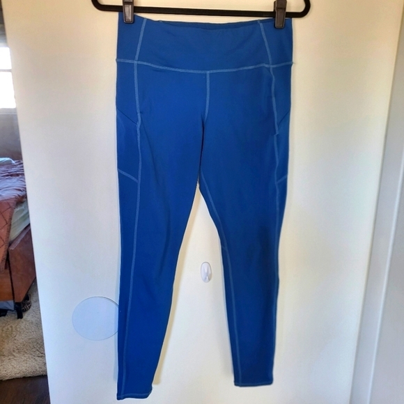 VGUC Athleta Contender Tight Peacock Teal Medium High-Rise - Picture 3 of 14